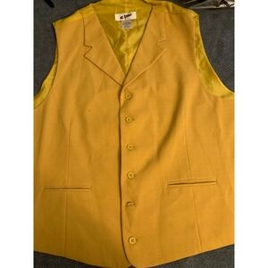ML Studio Mens Yellow Formal Waistcoat Vest Size 50L